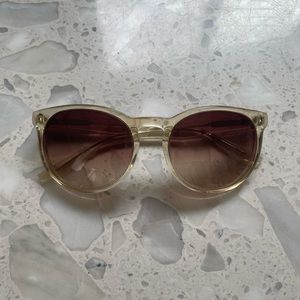 Barton Perreira Round Clear Frame Sunglasses